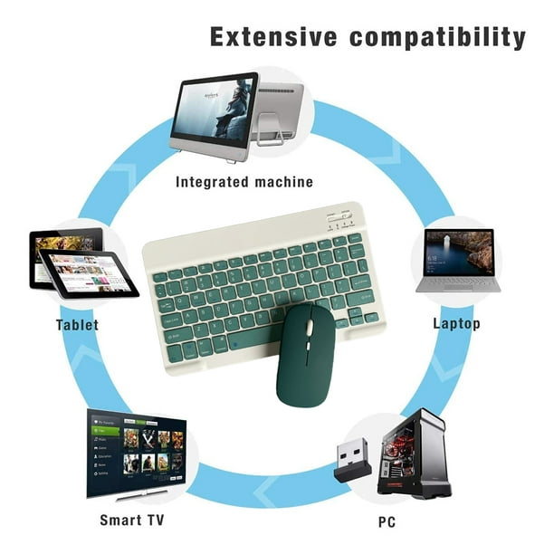 Teclado inalámbrico y mouse para Mac Windows Laptops Bluetooth recargable  teclado ratón compatible con Apple MacBook iMac Ipad Tablets