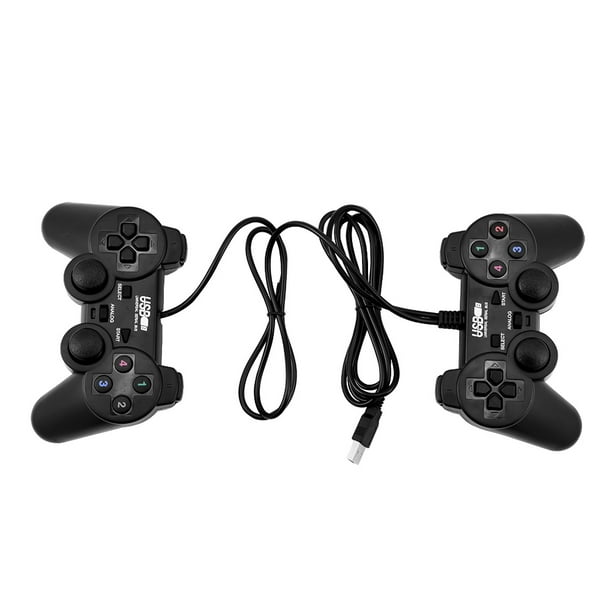  Controlador de juegos con cable para controlador PS2 para PS2  Joystick para USB Joypad USB con cable USB PC Control para PC portátil  (color: negro) : Videojuegos