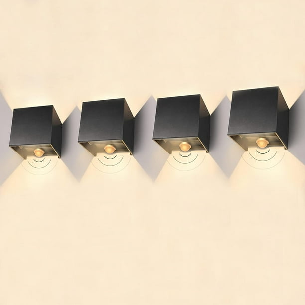 Piezas Luz de pared LED Exterior Interior 6W con sensor de movimiento 3000K  Luz de pared exterior IP oso de fresa Electrónica