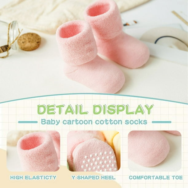 Paquete de 6 calcetines tobilleros unisex para bebés y niños pequeños