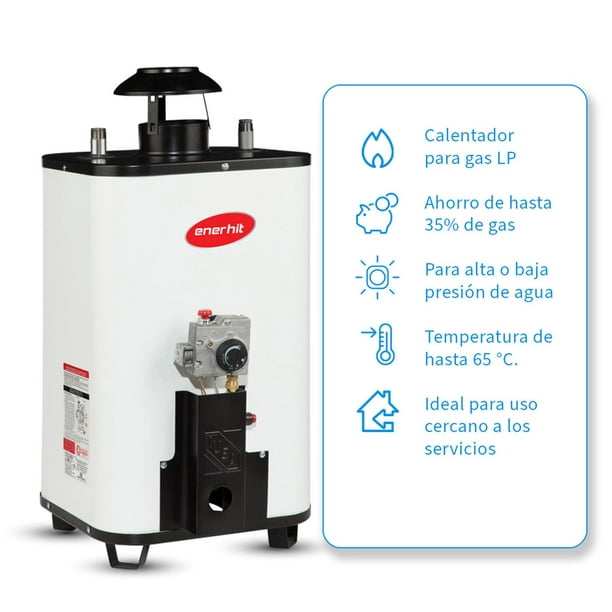 Calentador de Agua de Paso Rapida Recuperacion 6 Litros por Min Gas Natural  1 Servicio, 1