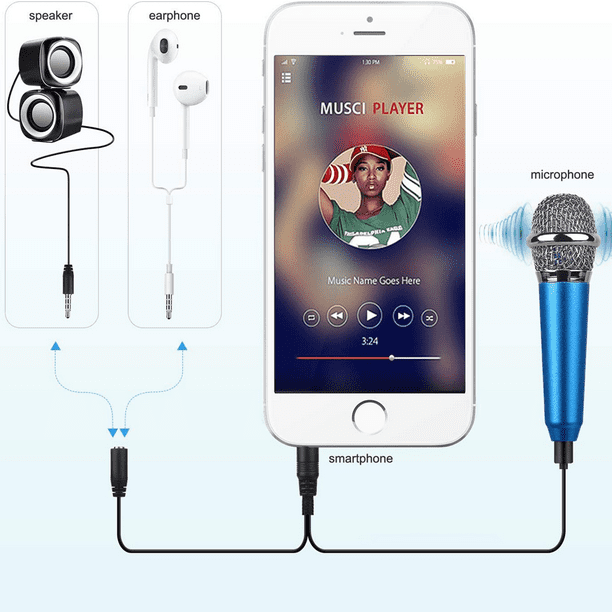 Mini micrófono pequeño para teléfono celular, laptop, Apple iPhone
