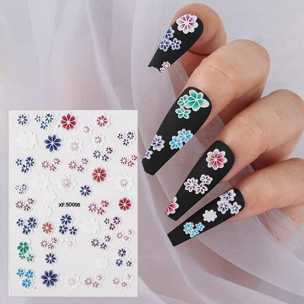 Pegatinas para uñas Mariposas y flores Stickers decoraciones de