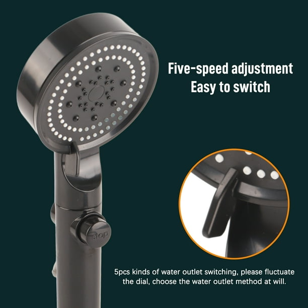 Cabezal de ducha de mano con 12 funciones, ducha de mano con interruptor de  pausa de encendido/apagado, juego de cabezal de ducha de alta presión con