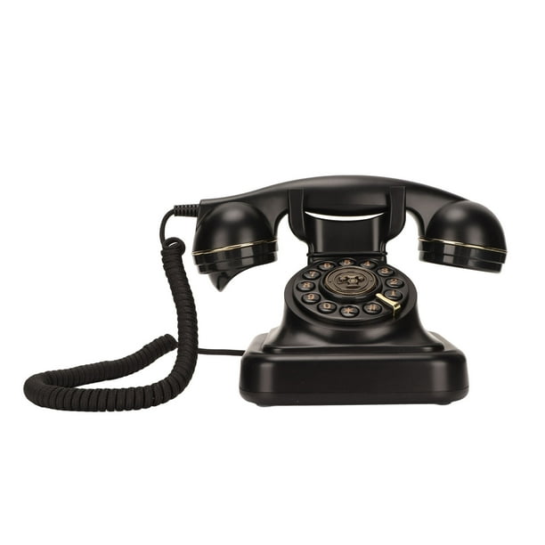  AWJ Teléfono fijo retro, clásico vintage antiguo botón marcado  teléfono con cable para uso en el hogar/oficina, conector de teléfono  estándar : Productos de Oficina