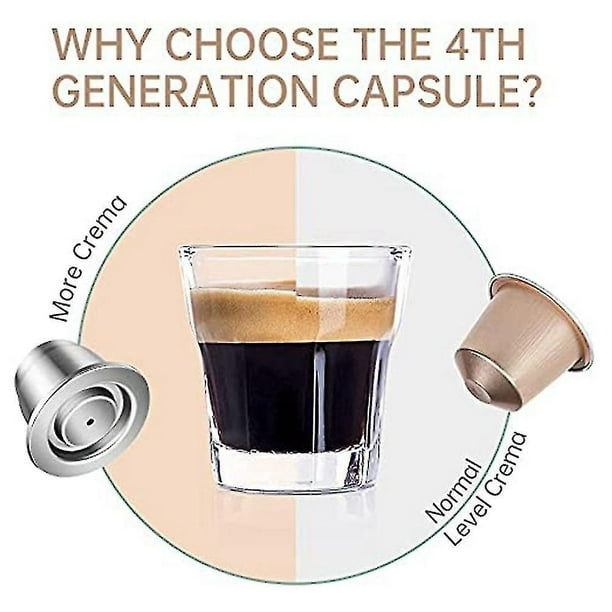 Juego de 2 cápsulas de café reutilizables de acero inoxidable para rellenar  cápsulas para máquinas Nespresso