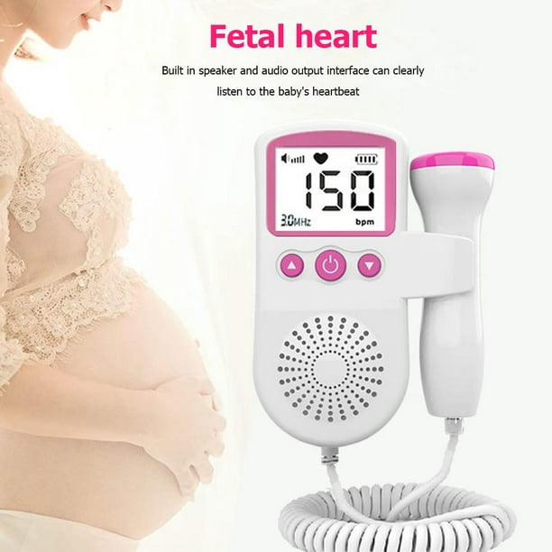 Hogar Doppler Fetal Portátil Bebé Embarazado Monitor de Ritmo