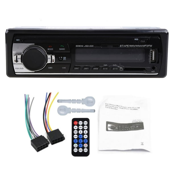 Autoradio Jsd-520 compatible con Bluetooth, Radio para coche de 12v,  reproductor estéreo para coche, teléfono