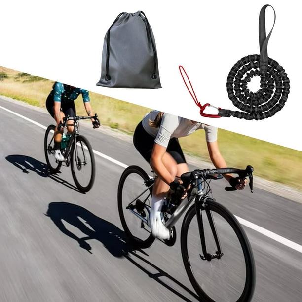 Cuerda de remolque de cuerda elástica para bicicleta, cuerda de ón para  bicicleta de montaña, equipo de seguridad para herramientas al aire libre  negro Cola cuerda de remolque de bicicleta