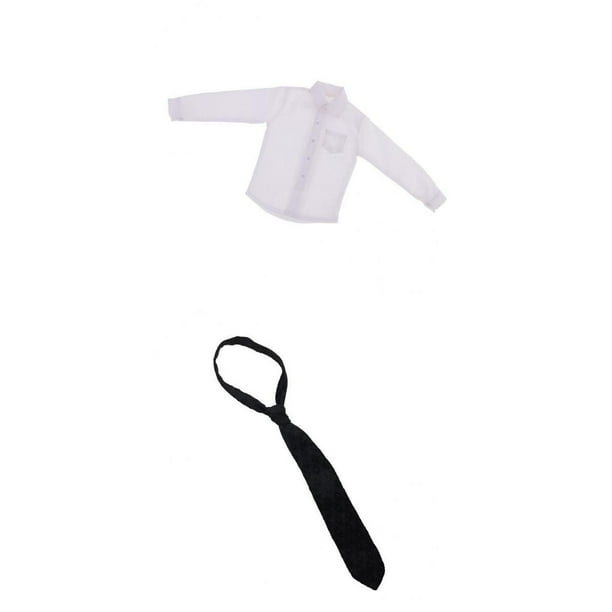 Camisa Y Blanca de Manga Larga 1/6 para Hombre de 12 Pulgadas Sunnimix  Figura de acción ropa