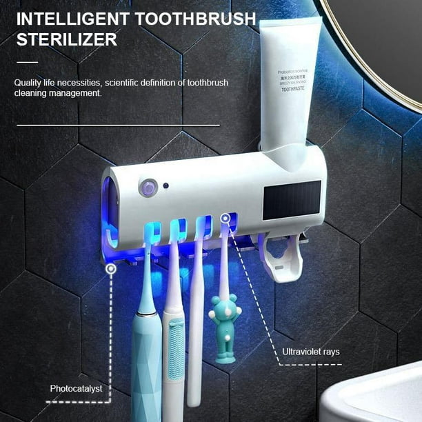 Desinfectante para cepillos de dientes, desinfectante y soporte para  cepillos de dientes, 4 ranuras para cepillos de dientes, esterilizador de