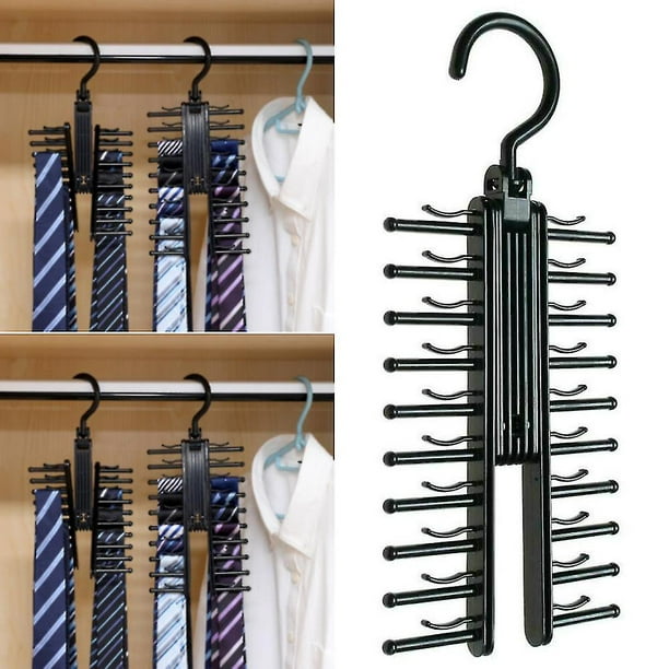 Moveagogo [Paquete de 2 soportes de plástico resistentes para colgar  cinturones, bufandas, corbatas, organizador de almacenamiento para armario  de