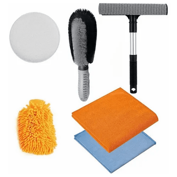 6 Pcs Kit De Limpieza Para Coche Cepillo Para Lavar Carros Malubero  Malu1436