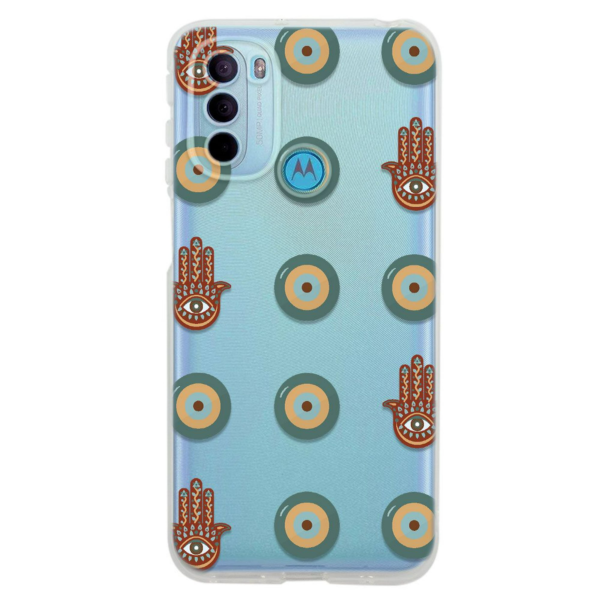 Funda para moto g31 patron ojo turco uso rudo, instacase protector para moto g31 antigolpes, case patron ojo turco