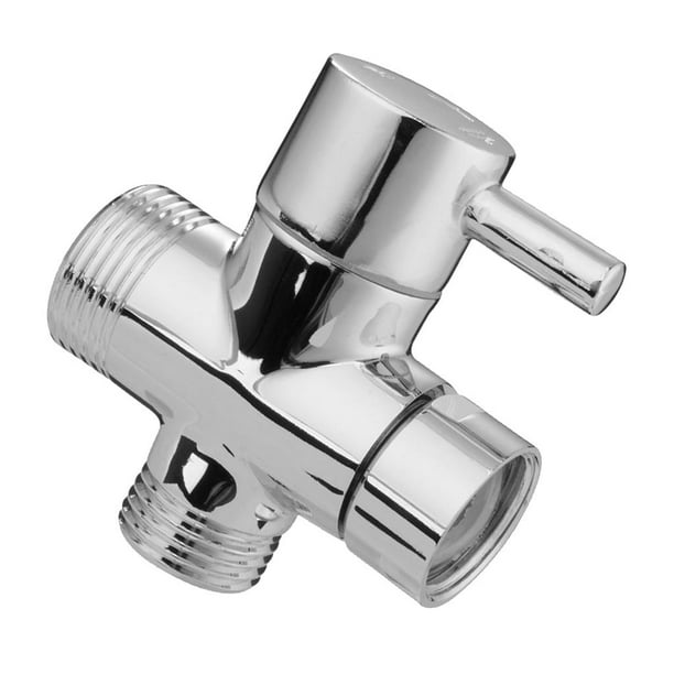 Cabezal de ducha con adaptador en T de latón 7/8 Válvula de conector en T  de 3 vías para cabezal de ducha de inodoro, válvula desviadora de bidé de