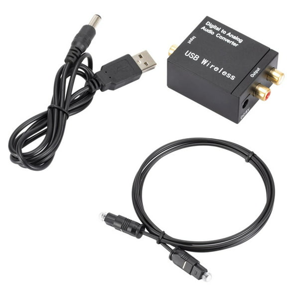Conversor de Audio Analógico Bluetooth 5.0, Receptor Óptico a Analógico con  Cable Óptico, de Sunnimix