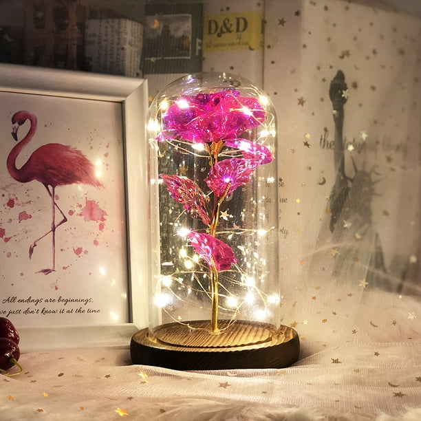 XUDREZ Tetera de cristal floreciente para mujer, tetera de cristal floral  de rosa roja con oro para mamá, amigas, Navidad, cumpleaños, aniversario