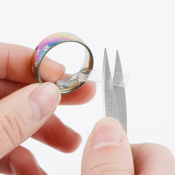 5 piezas Ajustador de tamaño de anillo transparente, Mode de Mujer