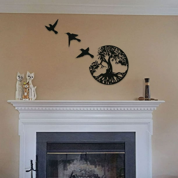  EXUNART Letrero de metal personalizado del árbol de la vida,  árbol de la vida es un producto popular de decoración del hogar en la  actualidad. Letrero de pared de metal personalizado