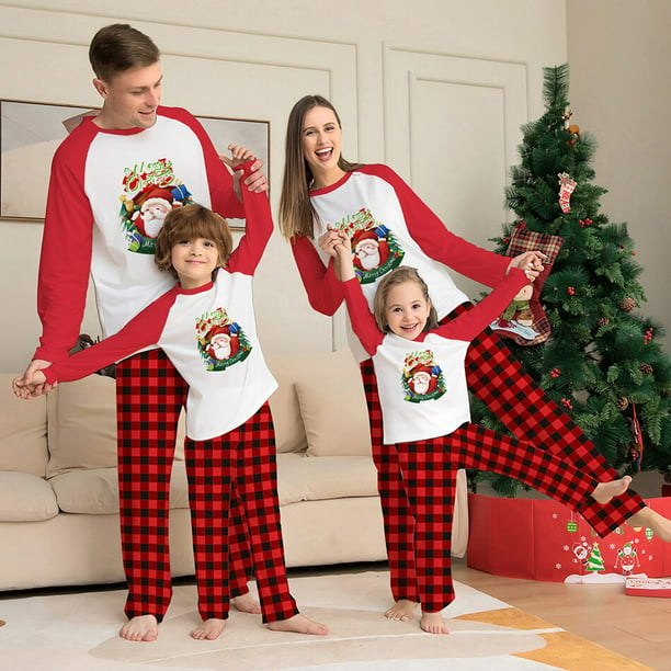 2023 Conjunto de pijamas navideños familiares a juego Ciervo Niño Bebé Navidad Familia Trajes a juego Pijamas familiares Ropa HomewearKids (5T) Gao Jinjia LED | Walmart en línea