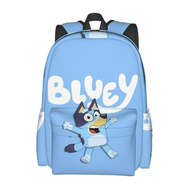 Mini mochila para niños, paquete de mochila escolar Bluey con mochila Bluey  de 11 pulgadas más calcomanías de animales, sellos de huellas de patas