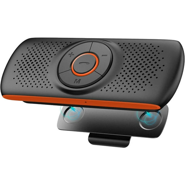 ER Kit de manos libres Bluetooth portátil para coche con instrucciones de  GPS, música, cancelación de ruido, instalación de visera solar, kit de  manos