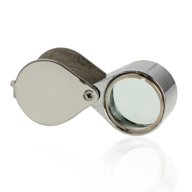 Lupa de relojero con pinza para gafas 4X