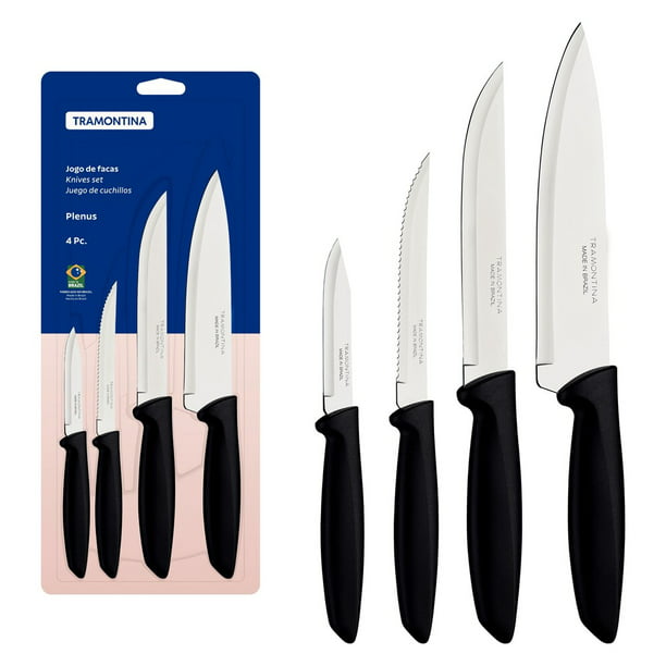 Set cuchillos para cocina con tabla 4 pzas