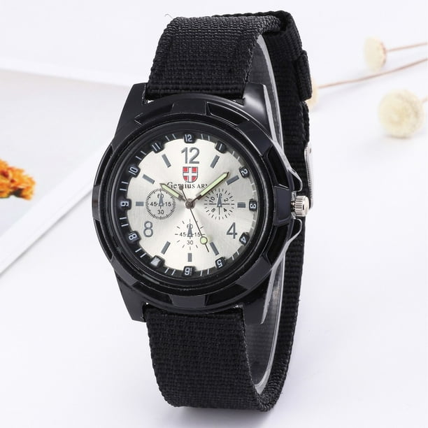 Reloj para hombre Correa de nailon tejida Reloj militar de moda para hombre