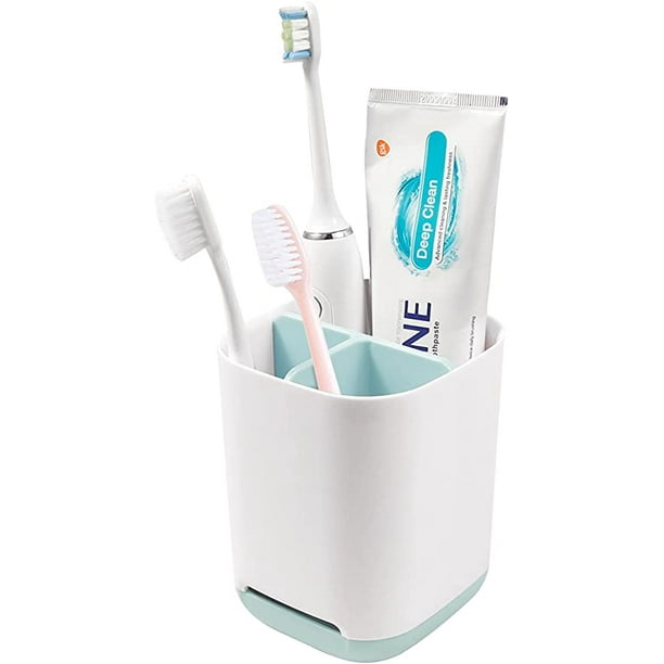 Soporte para cepillo de dientes plástico blanco