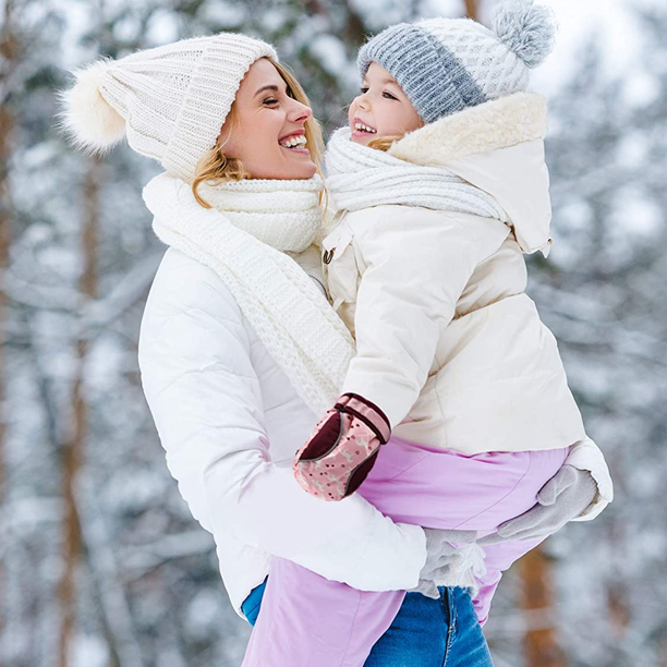 Guantes para niños, lindos guantes de esquí de muñeco de nieve para niños,  impermeables y cálidos, guantes de invierno al aire libre, guantes de 3