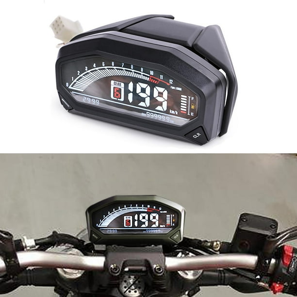 Comprar Velocímetro de motocicleta, odómetro Digital LCD, 7 colores,  tablero de Moto, máximo 299 KM/H, medidor de motocicleta