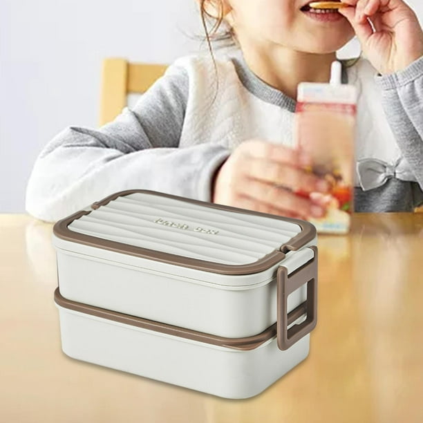 Fiambrera para niños, caja de almuerzo Bento para niños, Blanco
