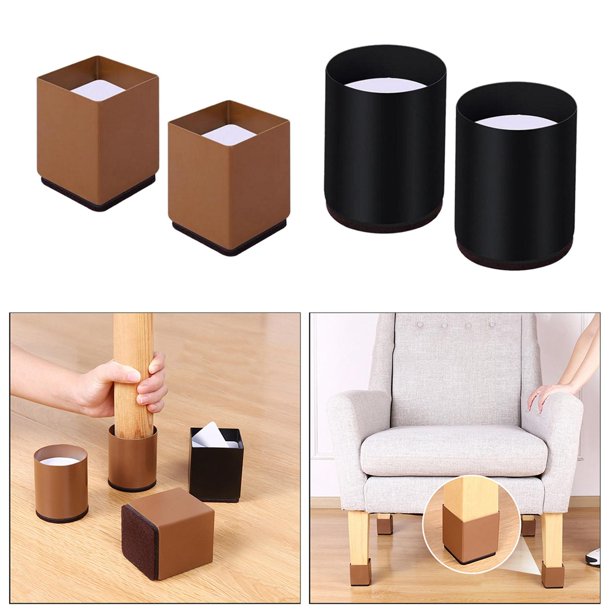 Elevadores de cama resistentes de 3 pulgadas, elevadores ajustables para  muebles, marco de cama cuadrado negro para sofá, silla y patas de  escritorio