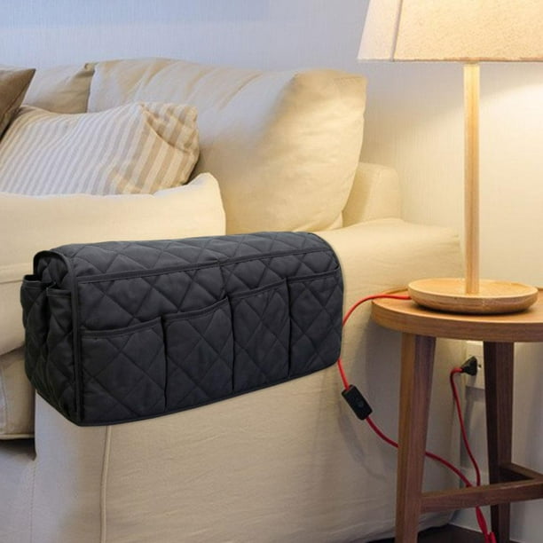 Bolsa de almacenamiento para reposabrazos de sofá con 14 bolsillos,  organizador de almacenamiento antideslizante para reposabrazos de sofá,  sillón Caddy