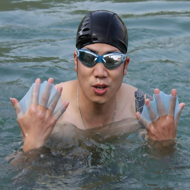 Aleta de dedo para natación, accesorio para piscina, aletas de mano para  entrenamiento, guantes de buceo