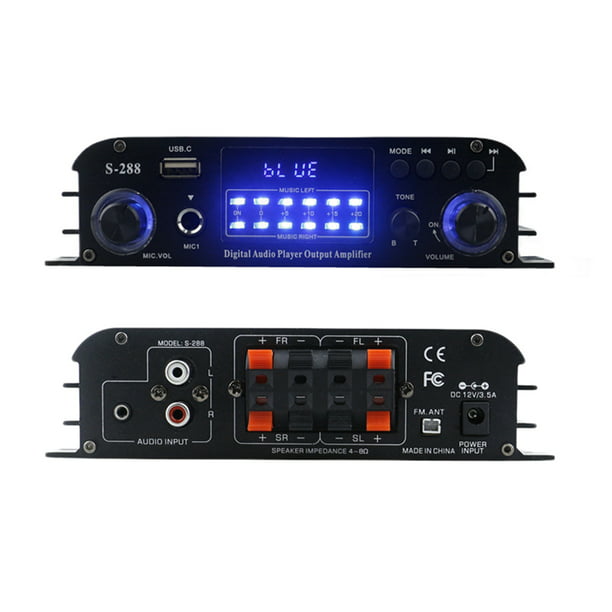 Mini Amplificador De Audio Case 4.1 Canales Negro