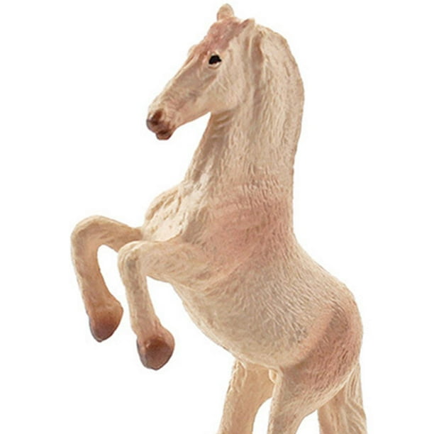 Animal de simulación de 21x20CM, modelo de caballo, juguete peludo,  decoración artesanal, juguete para bebé, accesorios para coche A600