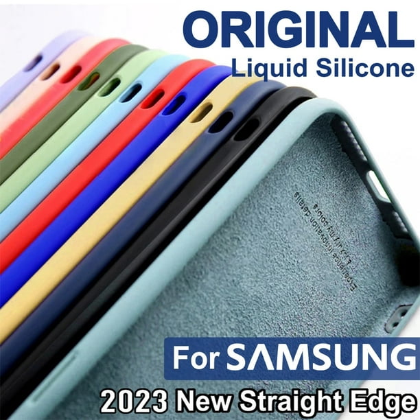 Funda trasera de silicona líquida para Samsung S23 Ultra S23 Plus, carcasa  protectora completa, ultrafina, a prueba de golpes, Galaxy S 23 comercio de  xuanjing unisex