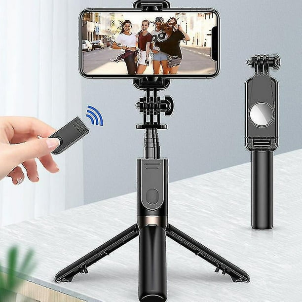 Palo Selfie para teléfono móvil, soporte para transmisión en vivo, cámara  portátil Bluetooth, trípode de suelo portátil antivibración, todo en uno  YONGSHENG