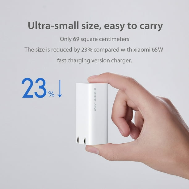 Cargador rápido Xiaomi 65W GaN Charger (Type-A + Type-C)