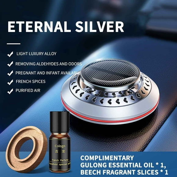 teissuly solar car air freshener essential oil diffuser car perfume scent fragrance air purifier rotating car aromatherapy diffuser for home office car decorations best gifts for men women teissuly wer2023112004729