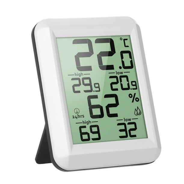 iPower Monitor de humedad higrómetro digital termómetro interior, 1 paquete