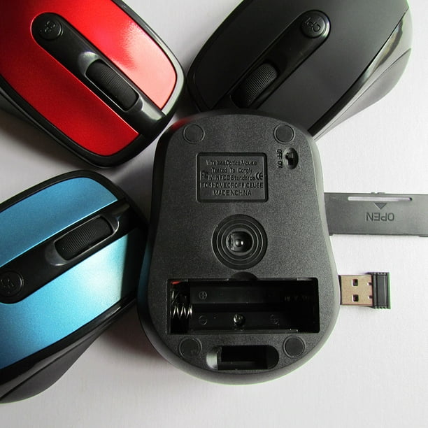Sidaley Ratón inalámbrico para ordenador, receptor USB, 1600DPI