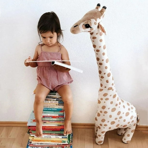 Juguete de peluche de jirafa para niños y niñas, muñeco de peluche suave de  simulación de Size45-100cm grande, muñeco de peluche para dormir, regalo de  cumpleaños