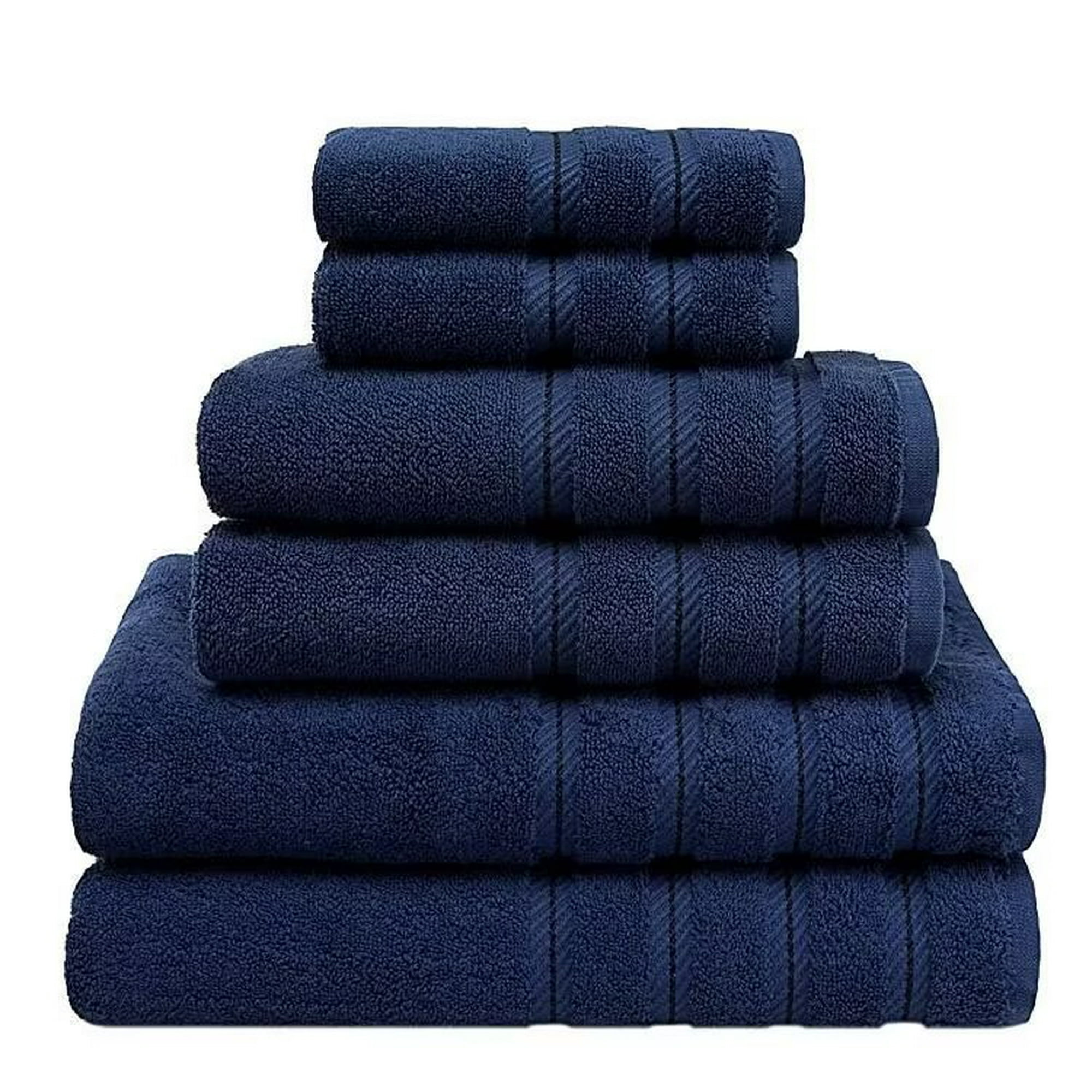 Juego de toallas de 6 piezas de algodón turco absorbentes y suaves