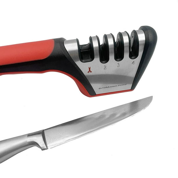  Afilador de cuchillos de cocina de 4 etapas resistente