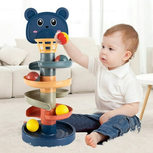 Torre de bolas para niños pequeños, torre de caída y rodamiento, juguetes  de desarrollo educativo para niños de 2, 3, 4 años, actividades para niños