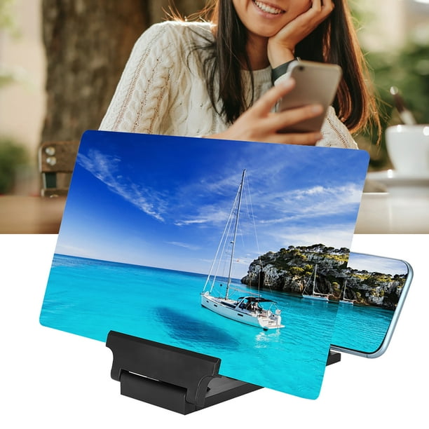  Boolian - Amplificador de pantalla con aumento de pantalla, 3D  HD, nuevo soporte de teléfono, amplificador de pantalla para todos los  teléfonos inteligentes (negro) : Celulares y Accesorios