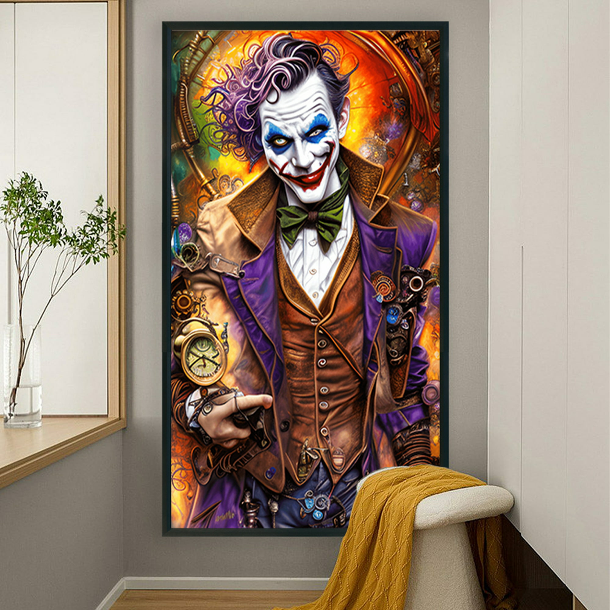 Cuadros Decorativos 5D DIY taladro redondo completo diamante pintura Joker  Kit decoración del hogar arte artesanal Wdftyju de costura negro 4 estilos